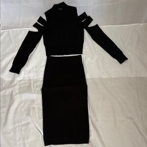 Express Black Midi Dress
